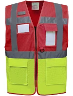 Yoko HVW 820 Hi-Vis sieťovaná bezpečnostná vesta 79.W820 červená/výstražne žltá Yoko HVW 820 Hi-Vis sieťovaná bezpečnostná vesta 79.W820 červená/výstražne žltá