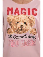 Blúzka s potlačou Magic dark powder pink