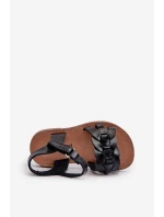 Sandałki Dziecięce Zapinane Na Rzep Czarne Venikoria