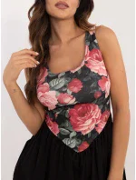 Šaty DHJ SK 19805 2.65 čierno-ružové