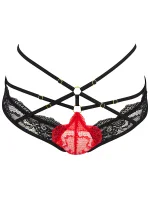 Sexy tangá V-10008 čierna/červená - Axami Sexy tangá V-10008 čierna/červená - Axami