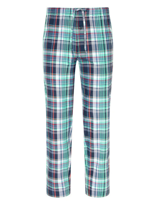 Pánske pyžamové nohavice 500772H B90 štvorfarebná modrá kocka - Jockey