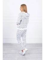 Sada s potlačou biela