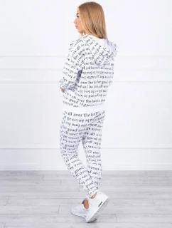 Sada s potlačou biela