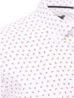 Pánske biele tričko s krátkym rukávom FashionStreet KX1025 Pánske biele tričko s krátkym rukávom FashionStreet KX1025