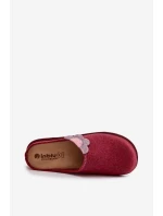 Kapcie Damskie Z Kwiatkiem Inblu CS000043 Bordowe