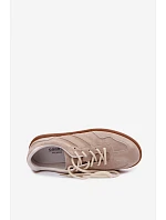 Dámské kožené semišové tenisky nízké béžové Perinae