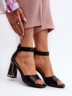 Sandále na podpätku model 197088 Step in style