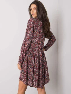 Šaty D73771M30227 tmavo hnedé