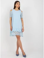 LK SK 506654 šaty.52 svetlo modrá LK SK 506654 šaty.52 svetlo modrá