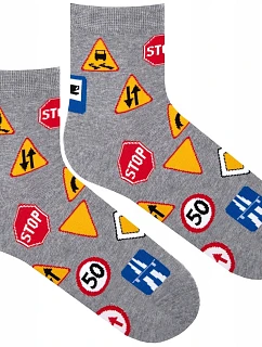 Ponožky s dopravnou značkou Vanguard šedé - Milena
