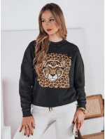 Dámska mikina CHEETAHART graphite v jednej veľkosti FashionStreet BY1352 Dámska mikina CHEETAHART graphite v jednej veľkosti FashionStreet BY1352