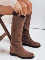 FashionStreet hnedé semišové dámske čižmy ZY1204