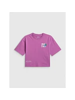 Dievčenské voľné tričko s potlačou 4F 4FJRSS26TTSHF3827-51S