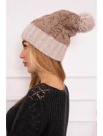 Paris fleecová čiapka K212 tmavo béžová + béžová Paris fleecová čiapka K212 tmavo béžová + béžová