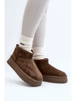 Damskie Śniegowce Na Grubej Podeszwie Ciemnozielone Caliksa