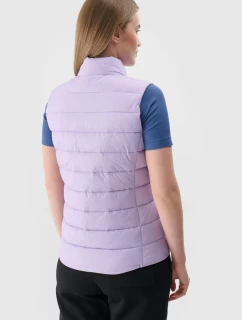 Bezrękawnik Damski Puchowy Ze Stójką 4F 4FWAW24TVJAF139-52S Fioletowy