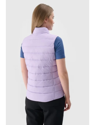 Bezrękawnik Damski Puchowy Ze Stójką 4F 4FWAW24TVJAF139-52S Fioletowy