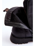 Čierne kožené pracovné topánky Lonevis
