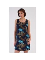 Dámska nočná košeľa Tropicana Dark Blue Pattern - Vienetta