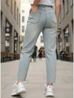 FashionStreet dámske svetlomodré nohavice mom fit UY2858