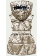 Béžová dámska oversize vesta (KA-016)