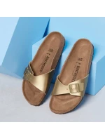 Birkenstock Madrid Birko-Flor Gold regular wide žabky (1016106) pre ženy