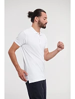 Russell Athletic 566M Pánske elastické polo tričko z piké 10.566M biele Russell Athletic 566M Pánske elastické polo tričko z piké 10.566M biele