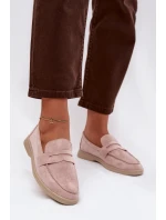 Dámské mokasyny z eko semiše Špinavě růžová Renelia