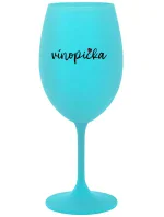 VÍNOPIČKA - tyrkysový pohár na víno 350 ml