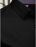 Pánska elegantná hladká čierna košeľa SLIM FIT FashionStreet DX2596