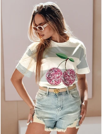 Dámske džínsové šortky so zirkónmi LIKE A STAR modré FashionStreet SY0487