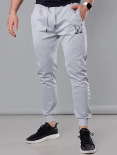 Pánske tepláky s potlačou Light Grey (8K178-2)