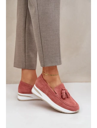Mokasíny TQ2407 ružovo-biele - vykročte štýlovo Mokasíny TQ2407 ružovo-biele - vykročte štýlovo