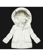 Dámska bunda S'West oversize broken white down (B8539-26)