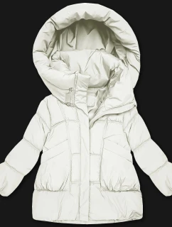 Dámska bunda S'West oversize broken white down (B8539-26)