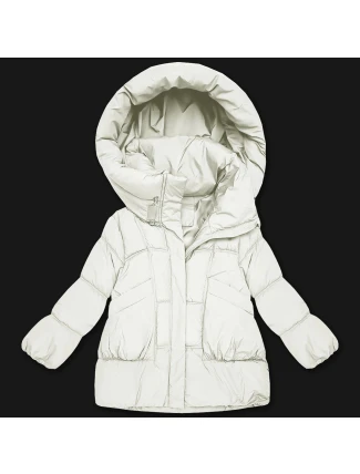 Dámska bunda S'West oversize broken white down (B8539-26)