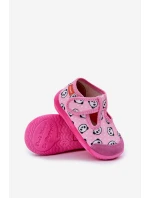 Kapcie Milami Dziecięce Elastyczne Na Rzepy W Pandy Różowe Ambette