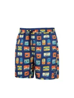 Pánske plavecké šortky Happy Shorts long SM29-48 Tmavomodrá zmes - Self