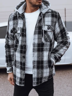 Pánska zateplená bunda s kapucňou čierna FashionStreet TX4956