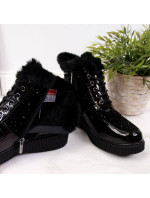 Kožená zateplená obuv Rieker W 93312 black