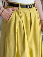 FLOWES horčicová pruhovaná sukňa - nohavice FashionStreet UY2589 FLOWES horčicová pruhovaná sukňa - nohavice FashionStreet UY2589