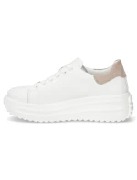 Dámske kožené topánky na platforme biele Filippo DP6739