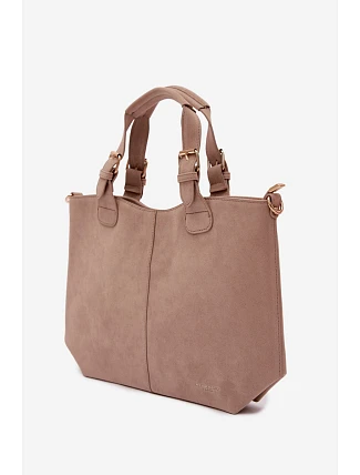 Bežová kabelka z imitace semiše Clarette