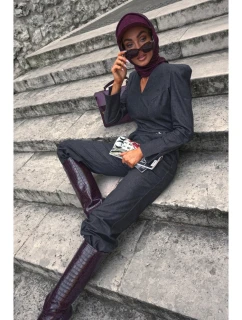 M883 Džínsový overal - grafitový