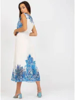 Dámske šaty DHJ SK 13128 bielej a modrej - FPrice Dámske šaty DHJ SK 13128 bielej a modrej - FPrice