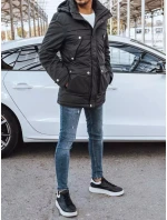 FashionStreet tmavosivá pánska zimná bunda TX4282