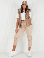 Dámska prešívaná vesta NICOLAS zlatá FashionStreet TY4119