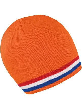 Result Headwear R 368X Pletená čiapka s kontrastnými pruhmi 28.368X oranžová/červená-biela-modrá Result Headwear R 368X Pletená čiapka s kontrastnými pruhmi 28.368X oranžová/červená-biela-modrá