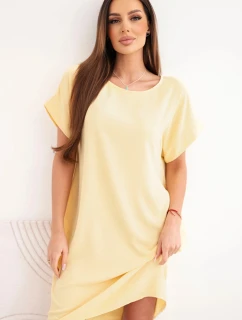 Šaty s vreckami žlté